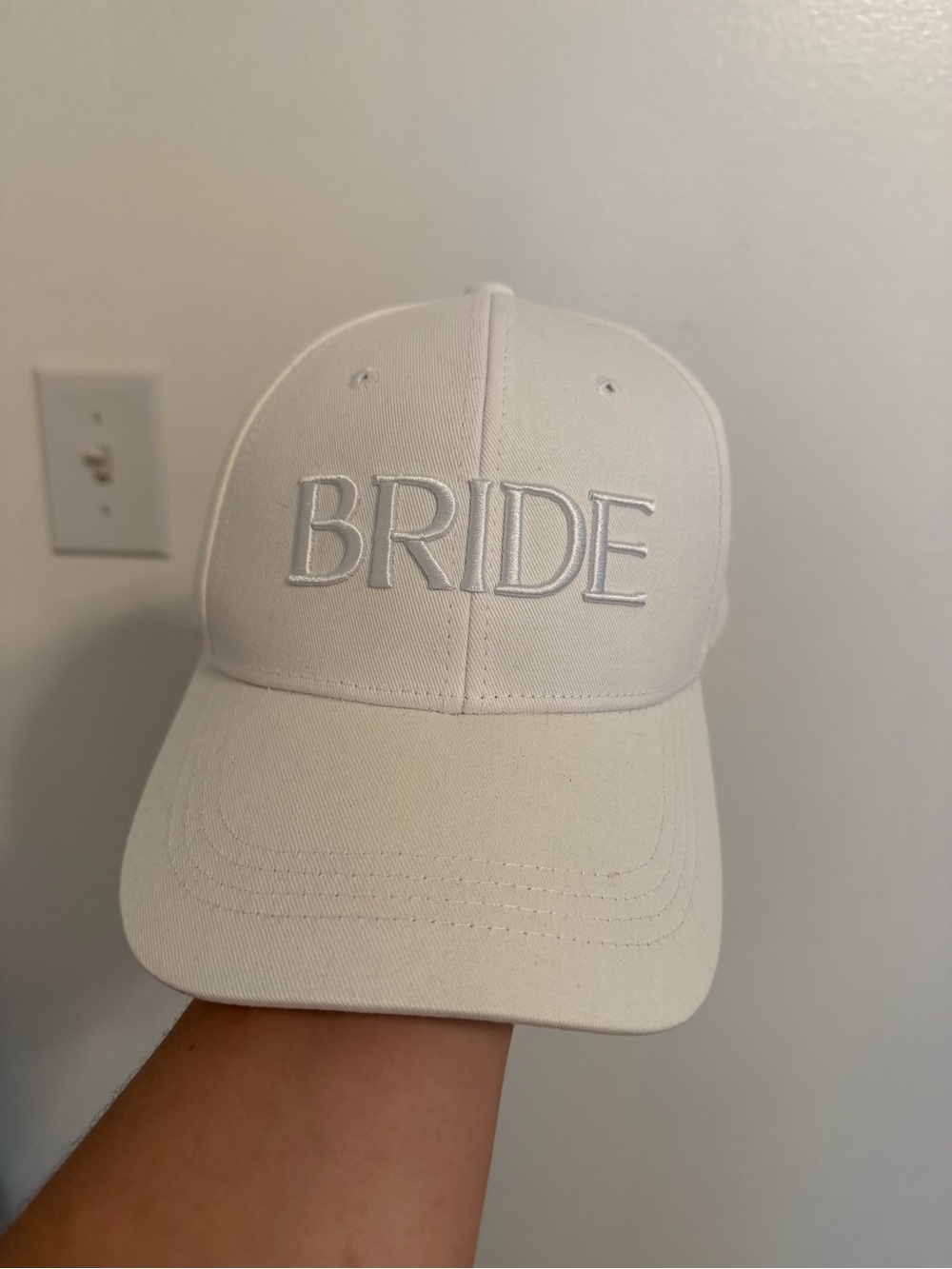 rave White BRIDE Embroidered Baseball Cap